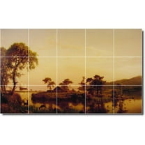 Ceramic Tile Mural-Albert Bierstadt Landscapes Painting 28. 21.25" w x 12.75" h using (15) 4.25 x 4.25 ceramic tiles