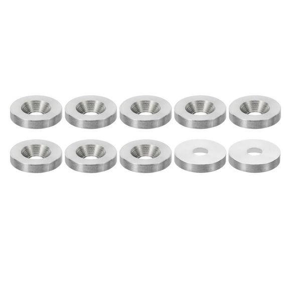 Uxcell M5 Finish Countersunk Washer 10pcs 18mmx3.5mm 304 Stainless Steel Finishing Cup Washer Flat Screw Bolt Gasket