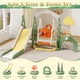 thumbnail image 6 of XJD 6-in-1 Toddler Slide and Swing Set, Kids Indoor Outdoor Playset with Basketball Hoop, Backyard Playground for Toddlers 1-3 Years Old, Green, 6 of 11