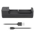 thumbnail image 2 of Adaptador de cargador de batería USB BRI de ranura única Universal para PC 18650 26650 14500 color negro, 2 of 10