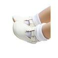 thumbnail image 2 of Baby Girl Leather Mary Jane Flats Soft Sole Bow Ribbon Princess Dress Shoes Infant Prewalkers, 2 of 5