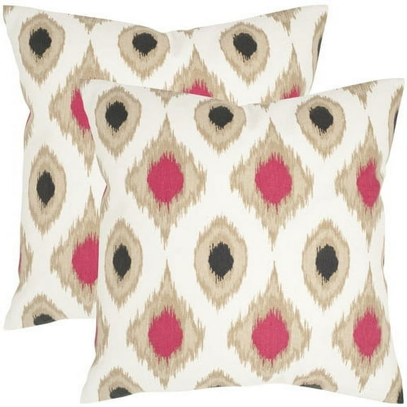 Miranda Taupe Decorative Pillows - Set of 2 (18 in. L x 18 in. W (4 lbs.))