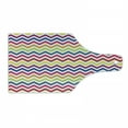 thumbnail image 1 of Chevron Cutting Board, Chevron Pattern Colorful Rainbow Inspired Fun Enjoyment Design, Decorative Tempered Glass Cutting and Serving Board, Wine Bottle Shape, Multicolor, by Ambesonne, 1 of 1