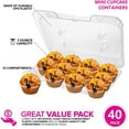 thumbnail image 6 of Stock Your Home 12-Compartment Disposable Containers (40 Count) - Plastic Mini Cupcake Containers, 6 of 14