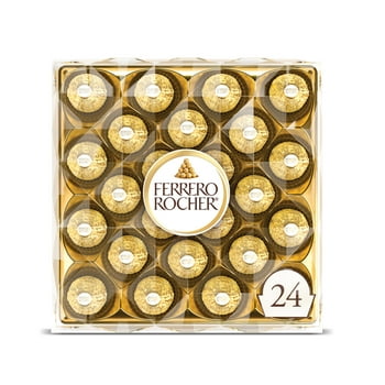 Ferrero Rocher Premium Gourmet Milk Chocolate Hazelnut, Individually Wrapped Candy for Gifting, 10.5 oz