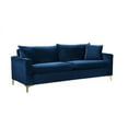 thumbnail image 5 of Pemberly Row Modern Upholstered Velvet Sofa in Navy - 81.5"W x 33.5"D x 33"H, 5 of 7