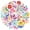 2A-35pcs, variant on 35pcs Colorful Stationery Stickers Floral Kids Stickers Butterfly Nature Graffiti Decals for Laptops Suitcases