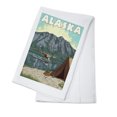 thumbnail image 1 of Alaska, Bush Plane and Fishing (100% Cotton Tea Towel, Decorative Hand Towel, Kitchen and Home), 1 of 3