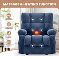 thumbnail image 3 of JMYMRY Rocker Recliner Chair with Vibration Massage and Heating, Cup Holders and Side Pockets, Adjustable Lounge Chair for Living Room, Blue, 3 of 8