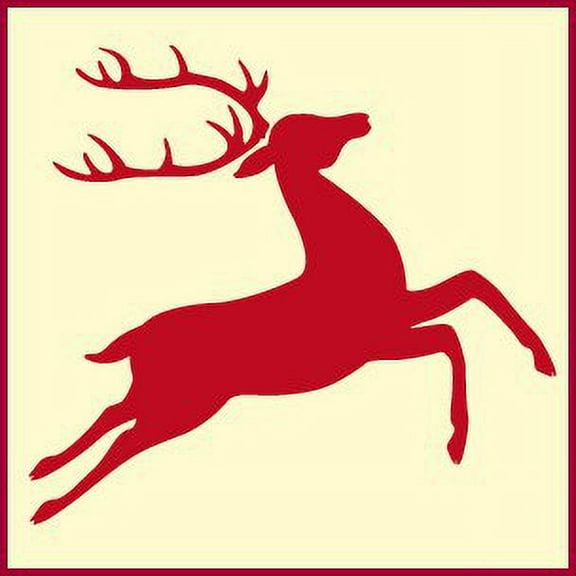 Reindeer 2 Stencil - Forest Mountain Woodland Wildlife African Wild Animal DIY Template Reusable Laser Cut Mylar Template for Painting Home Decor DIY Crafts - The Artful Stencil