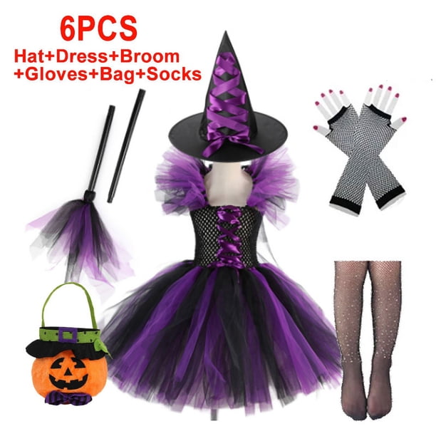 Disfraz de maléfica para Halloween para niñas, vestido de tutú negro de bautizo, Cosplay de demonio, Reina, bruja, ropa de fiesta de Carnaval