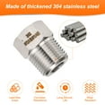 thumbnail image 5 of Uxcell 2pcs Stainless Steel Pipe Fitting 1/4" NPT Female x 3/8" NPT Male Reducer Hex Bushing Pipe Adapter Fittings Reducing Cast Pipe Connector for Water Oil Gas Tub, 5 of 6