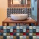 thumbnail image 2 of Bewildely Azulejos de mosaico, pegatinas, cubiertas de transferencia, papel tapiz reutilizable práctico, película impermeable, calcomanías de pared 2D, Decoración del hogar tipo 4 Bewildely HA064275-04, 2 of 6