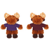12" Moose Stuffed Animal Soft Plush with Tee, Toy for Kids and Adult -Dark purple & Dark Burgundy-New