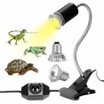 thumbnail image 1 of Kit de lámpara de calor para tortugas Lámpara de calor para reptiles con 2 bombillas UVA UVB de 25 W y 50 W Lámpara de tortuga de base larga con rotación de 360 ​​grados para tortugas Reptiles Lagarto, 1 of 5