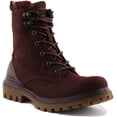 thumbnail image 1 of Ecco Tredtray Women's HM100K Waterproof Leather Ankle Boot In Burgundy Size 8/8.5, 1 of 6