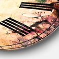 thumbnail image 3 of Designart 'Pink Sakura on Blurred Background' Traditional wall clock, 3 of 4