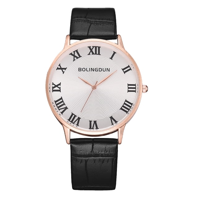 Reloj analógico de cuarzo para hombres y mujeres de negocios a la moda, reloj de pulsera de ocio de muestra, oro rosa grande