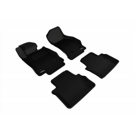 3D MAXpider 2014-2019 Fits Cadillac CTS Fit Sedan With Rear Wheel Drive Only 1st 2nd Row Black Kagu Carbon Fiber Embossed Pattern Floor Mat L1CD01001509