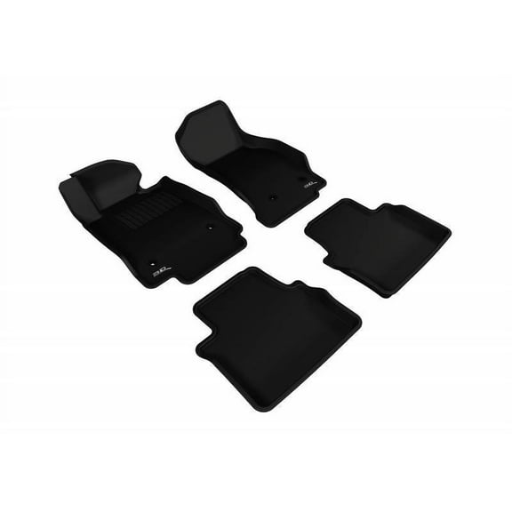 3D MAXpider 2014-2019 Fits Cadillac CTS Fit Sedan With Rear Wheel Drive Only 1st 2nd Row Black Kagu Carbon Fiber Embossed Pattern Floor Mat L1CD01001509