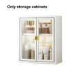 thumbnail image 3 of kurtrusly Simple Organizer Transparent Waterproof Storage Cabinet For Bathroom Easy To Open And Close Thick white two layers, 3 of 6