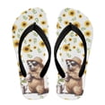 thumbnail image 2 of POLERO Boy's Slide Sandals and Thongs for Beach and Boats - Kids Flip Flops with Groundhog Sunflower Print Size 12.5, 2 of 7
