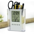 thumbnail image 2 of Portalápices Digital LCD escritorio despertador portalápices calendario temporizador temperatura escritorio reloj electrónico Oficina, 2 of 5