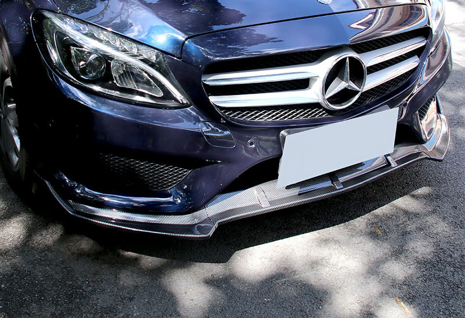 Stay Tuned Performance For 15-18 Mercedes W205 C180 C250 C300 Carbon Look Front Bumper Body Lip 3PCS