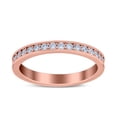 thumbnail image 2 of Rose Tone, Simulated Cubic Zirconia Size-10 Full Eternity Stackable Band Wedding Engagement Bridal Ring 925 Sterling Silver, 2 of 7