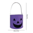 thumbnail image 3 of Halloween Storage Bucket Large Capacity Basket | Pumpkin Design | Non-Woven Fabric | Purple Pink | 20x20x18cm | Reinforced Tear-Resistant Handbag for Candy, Gifts, Crafts, Home Decor, 3 of 6