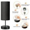 thumbnail image 5 of Table Lamps for Bedroom, 3 Way Dimmable Touch Control Bedside Lamp with USB C+A Fast Charging Ports, Nightstand Lamp for Office, Living Room, Reading(E26 Light Bulb Included), Black, 5 of 8