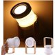 thumbnail image 5 of Lámpara de mesa de escritorio, luz nocturna telescópica plegable portátil, lámpara de lectura LED, lámpara de linterna con mango de madera, brillo regulable de 3 niveles, carga USB, ojo C, 5 of 5