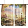 thumbnail image 5 of Paris Tower Scenic Street Flower Building Curtain For Living Room Kids Bedroom Kitchen Window Curtains Home Drapes, 5 of 7