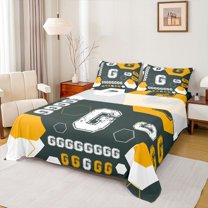 Homewish Letter Monogrammed G 4pcs Bed Sheets For Teens Boys Girls,Geometric Honeycomb Hexagon King Sheets,Abstract Retro Vintage Super Cozy Sheet Set,Luxury Bedroom Decor