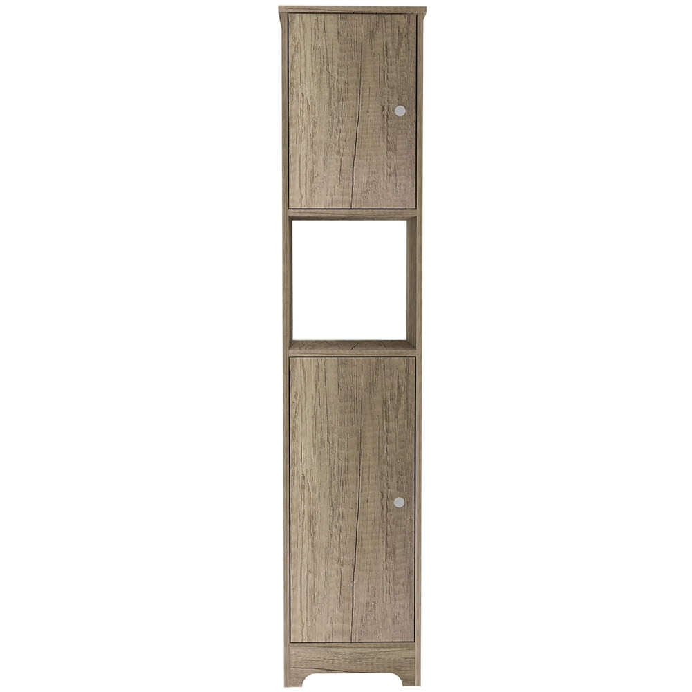 Cfowner 68" H Tall Bathroom Storage Cabinet w/ 2 Doors, Narrow Linen Tower Freestanding w/ Shelves for Home, Kitchen, Versatile, Anti-Tipping