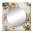 thumbnail image 2 of Designart "Ornamental Corners Of Yesteryear I" 0 Square Mirror For Wall Decor - Large Gold Square Printed Wall Mirror Art - Square Bohemian Mirror - Wall Mounted Square Large Mirror, 2 of 5