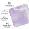 thumbnail image 4 of Kll Square Drink Coasters Set Of 4,Pu Leather Absorbent Coasters Set Decorative Coffee Cup Coasters Housewarming Gift For Home Decor-Lavender Glitter Foil Stripes, 4 of 9