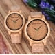 thumbnail image 5 of Reloj analógico Bobo Bird M11 de bambú para hombre con correa de corcho, color marrón con bisel, color beige, fondo marrón, 5 of 8