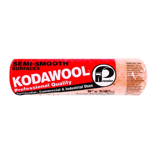 Rodillo de pintura Premier 9" x 1 cm Kodawool con felpa de 3/8"