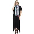thumbnail image 5 of Bimba Women's Sleeve Black Asymmetrical Hem Maxi Dress with Scarf-26, 5 of 9
