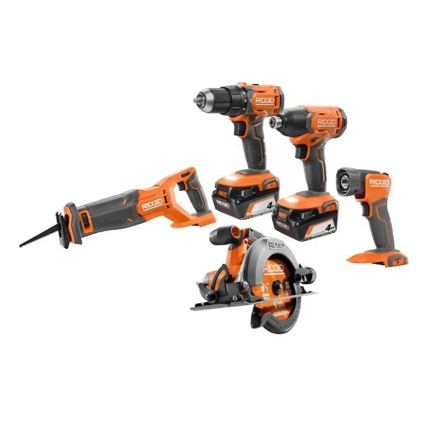 Ridgid Cordless Ratchet Home Depot Ridgid 18-Volt Tool Combo Kit