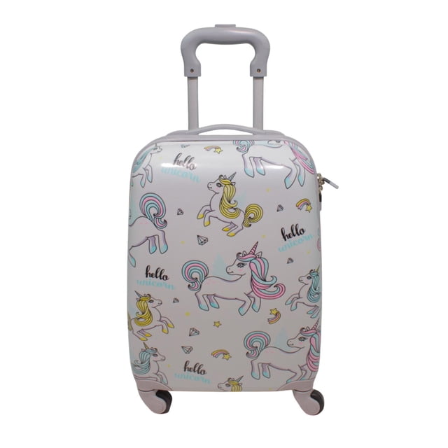 MALETA DE CABINA JON INFANTIL UNICORNIO 16" GRIS