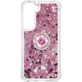 thumbnail image 2 of for Samsung Galaxy S22 Plus Glitter Case with Ring Holder, Bling Sparkle Floating Liquid Soft TPU Cushion Fashion Girly Women Girls Clear Case Cover for Samsung Galaxy S22 Plus  Rose Gold, 2 of 14