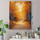 thumbnail image 4 of Qisvanset Framed Canvas Wall Art 12x16 Inch Golden Forest Path Autumn Rustic Oil Painting Art, 4 of 5