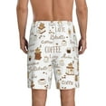 thumbnail image 2 of Balery Coffee Men's Cotton Knit Pajama Shorts Waistband & Pockets,Short Pajama Pants-4X-Large, 2 of 8