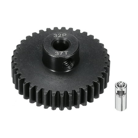 Uxcell 32P Steel Pinion Gear Set 37T for 5mm Shaft Hardened Steel Pinion Gear with Shaft Coupler Connector for RC Motor