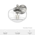 thumbnail image 6 of Hunter - Saddle Creek 1-light Brushed Nickel, Medium Size Sconce Light, Dimmable, Schoolhouse Style, for Bedrooms, Kitchens, Dining, Living Rooms - 19140, 6 of 6