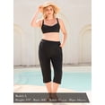thumbnail image 4 of RELLECIGA Women's High Waisted Swim Capris Pants Long Board Shorts Beach Pants with Briefs, 4 of 8