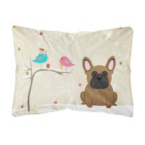 Carolines Treasures BB2485PW1216 Christmas Presents between Friends French Bulldog - Brown Canvas Fabric Decorative