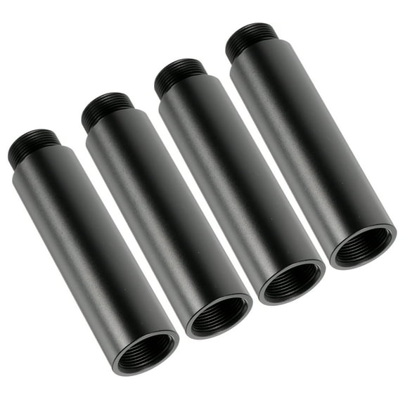 VORCOOL Aluminum Alloy Mic Stand Extension Tube, Durable and Stable for Studio and Broadcast, Black, 4Pcs